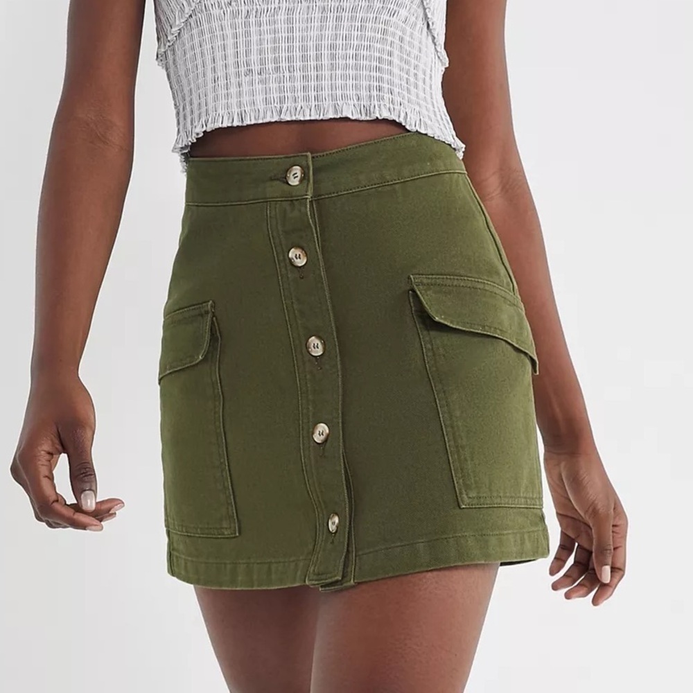 Urban Outfitters BDG Pocket Button-Front Skirt